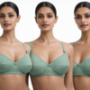 light green cotton bra for women with adjustable straps.”