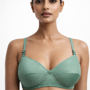 light green cotton bra for women with adjustable straps.”